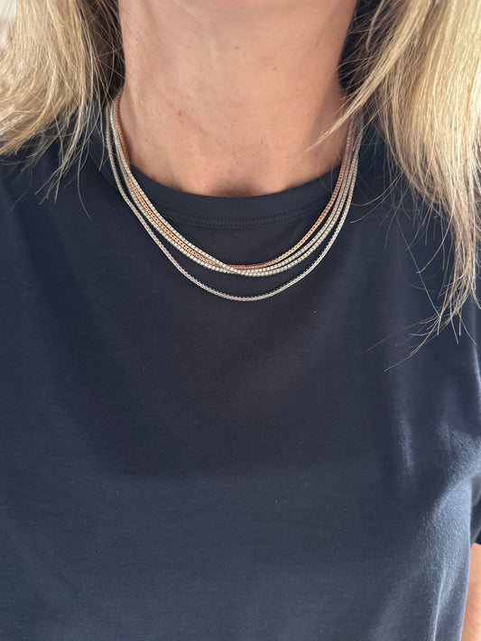 Mini Lab Diamond Tennis Necklace