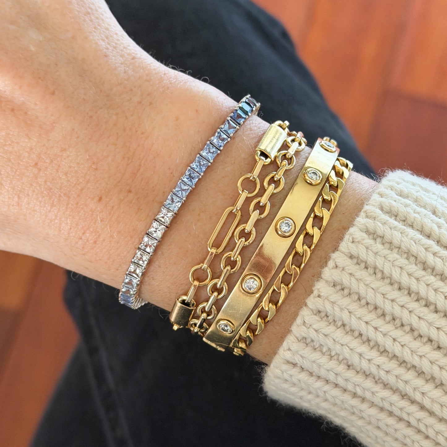 Lab Sapphire Ombré Bracelet