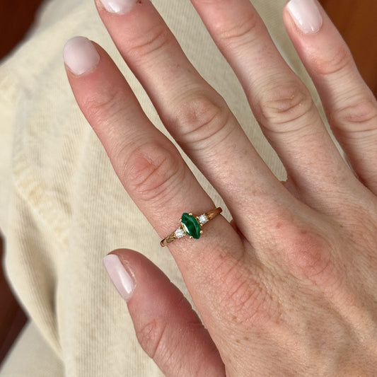 Emerald and Diamond Ring