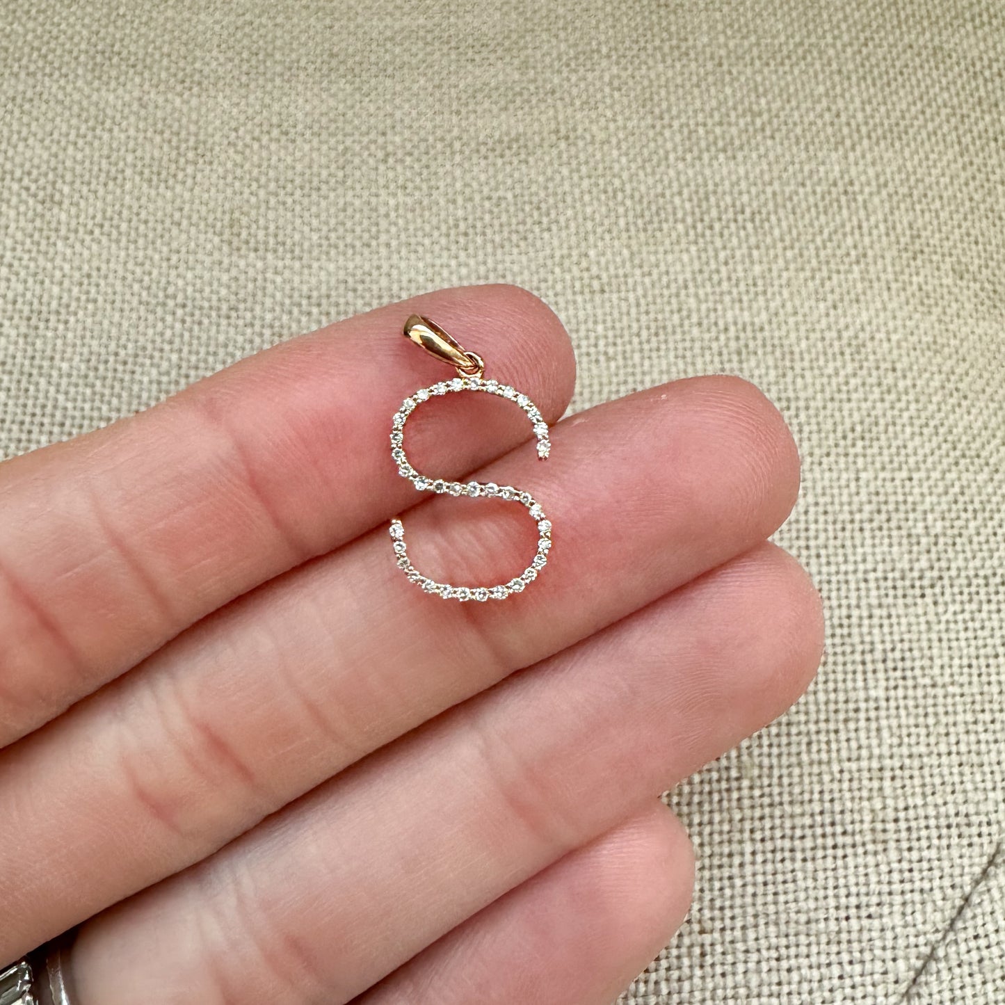 Diamond Letter S Pendant