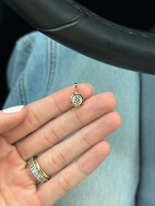 Lab Diamond Bezel Charm