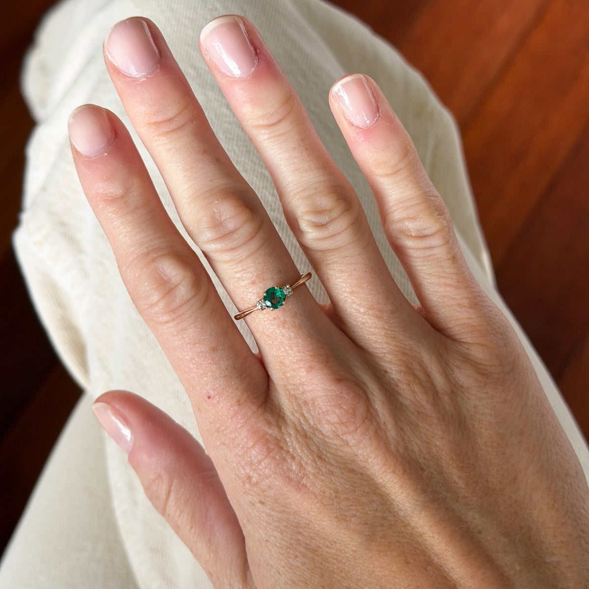 Emerald and Diamond Ring