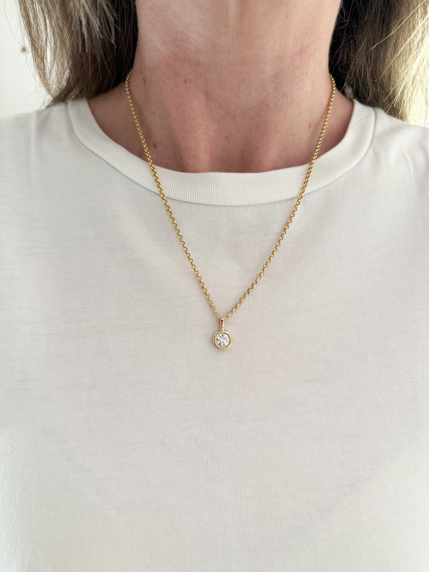 Lab Diamond Bezel Charm