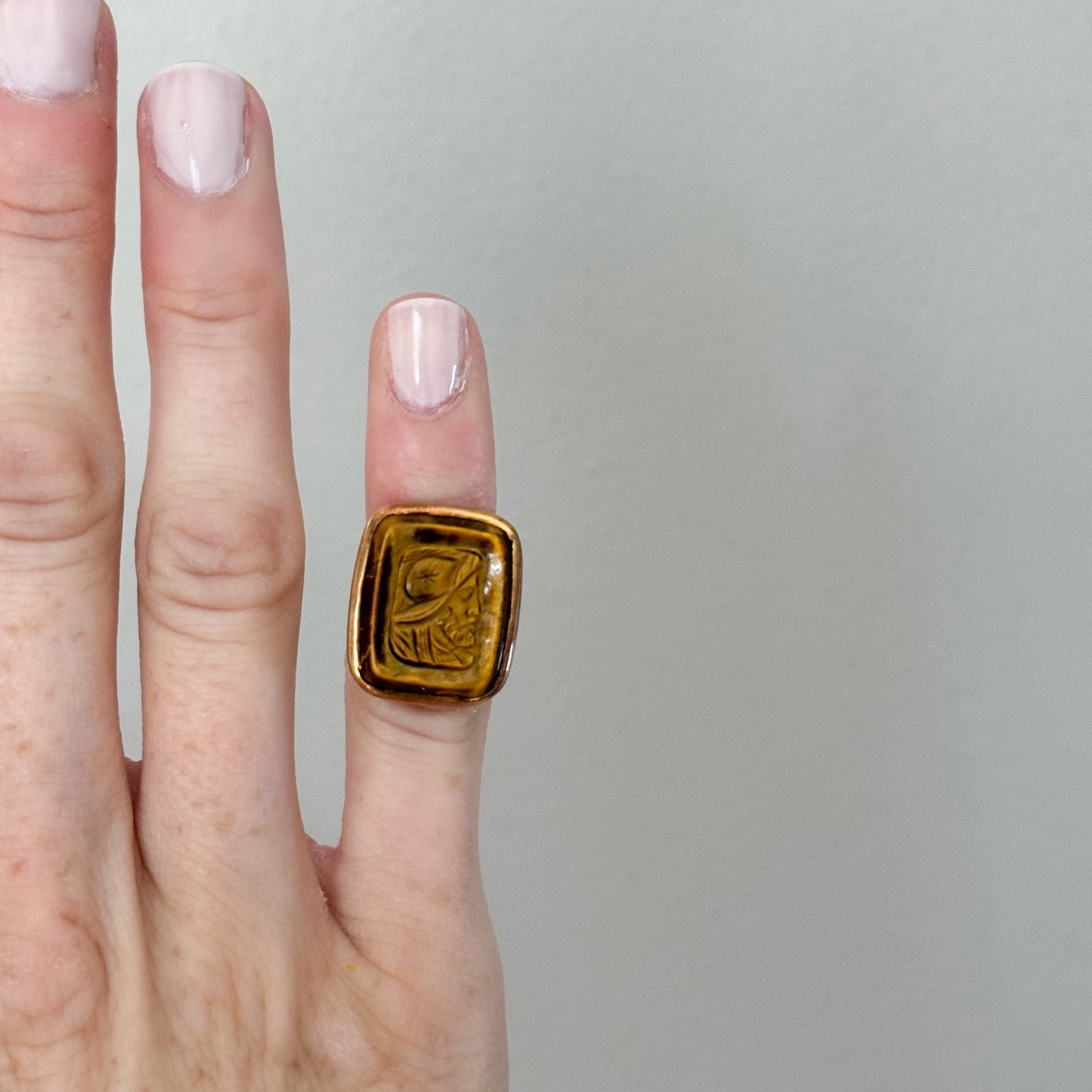 Tiger's Eye Vintage Statement Ring