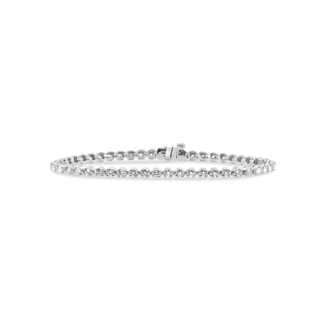 Natural Diamond Round Tennis Bracelet