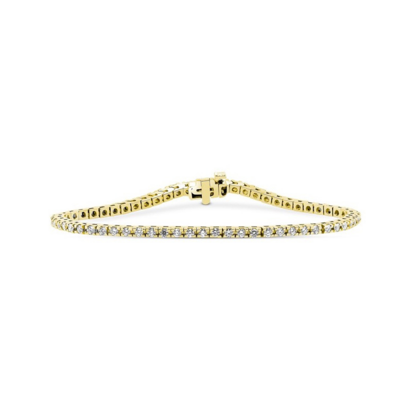 Lab Diamond Square Tennis Bracelet