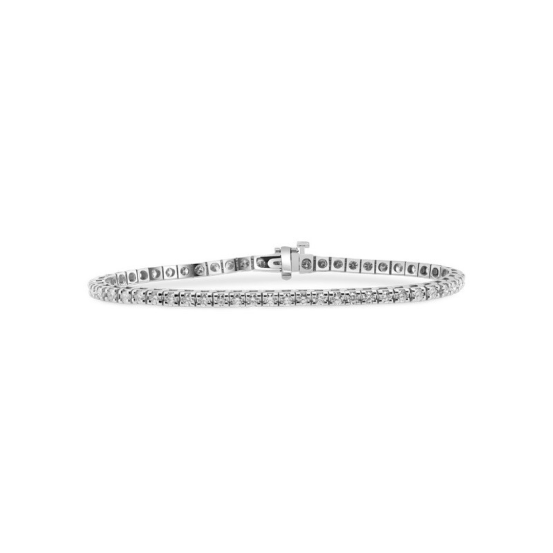 Lab Diamond Square Tennis Bracelet