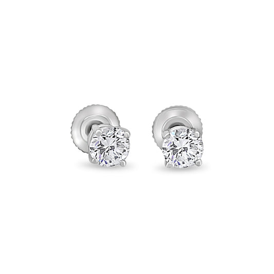 Round Natural Diamond Studs